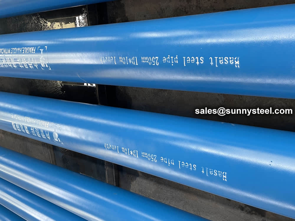 Cast Basalt Line Steel Straight Pipe