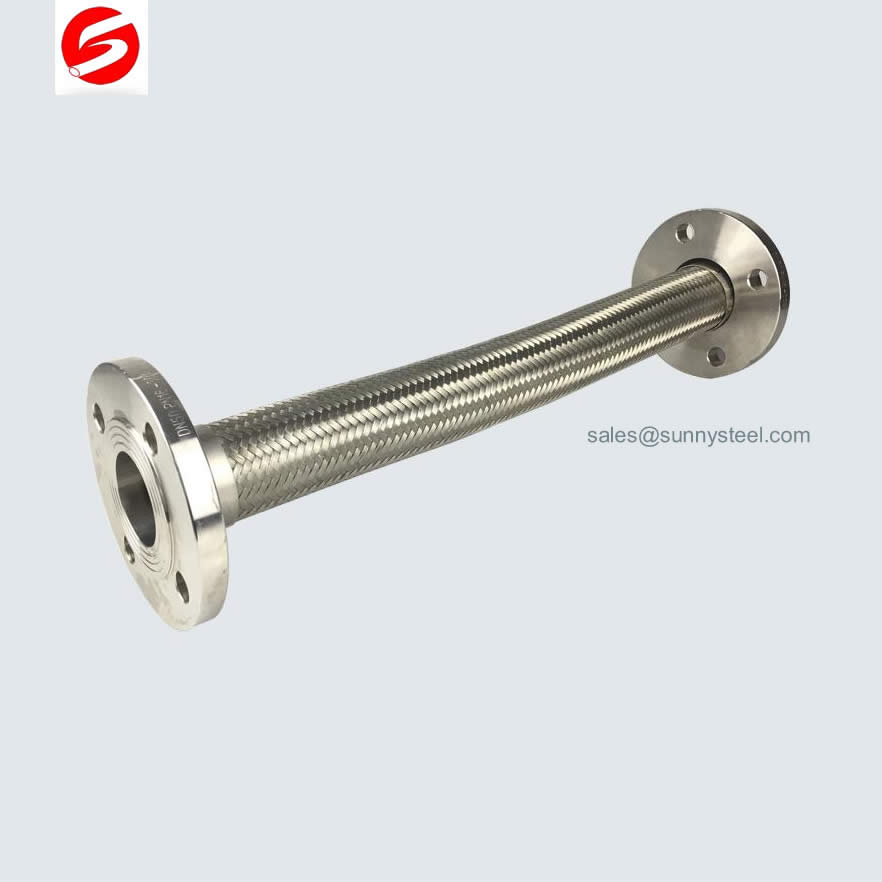 Flanged loose sleeve metal hose