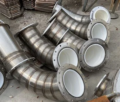Alumina Ceramic Sleeve Lined Pipe Elbow