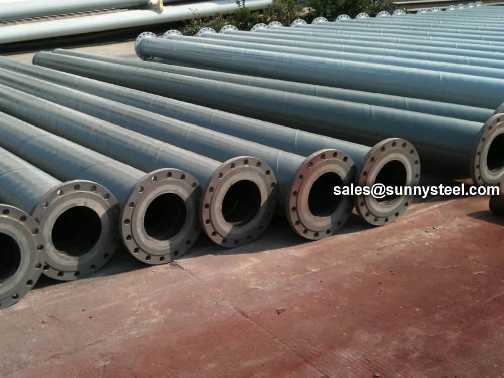 Cast Basalt Lined Ash Handling Pipe with Flange & Coupling