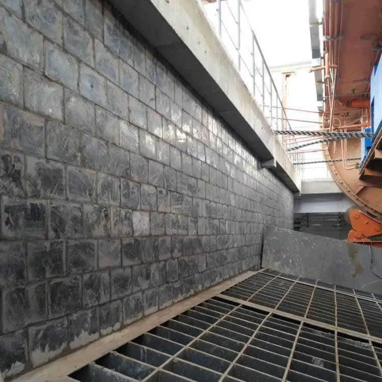 Cast basalt tiles installation