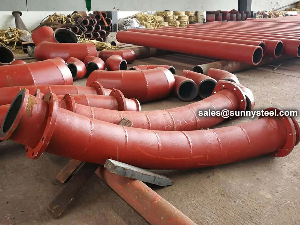 Ceramic‑Lined Bend with Flange