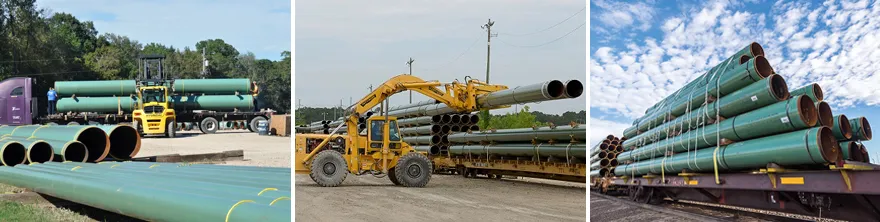 Loading FBE coating pipes