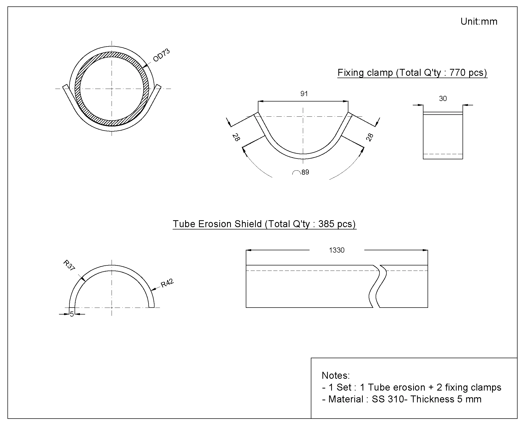 310S Stainless Snap Rings