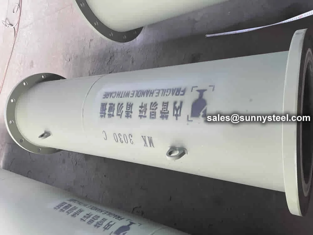 M.S. Pipe Lined with Cast Basalt