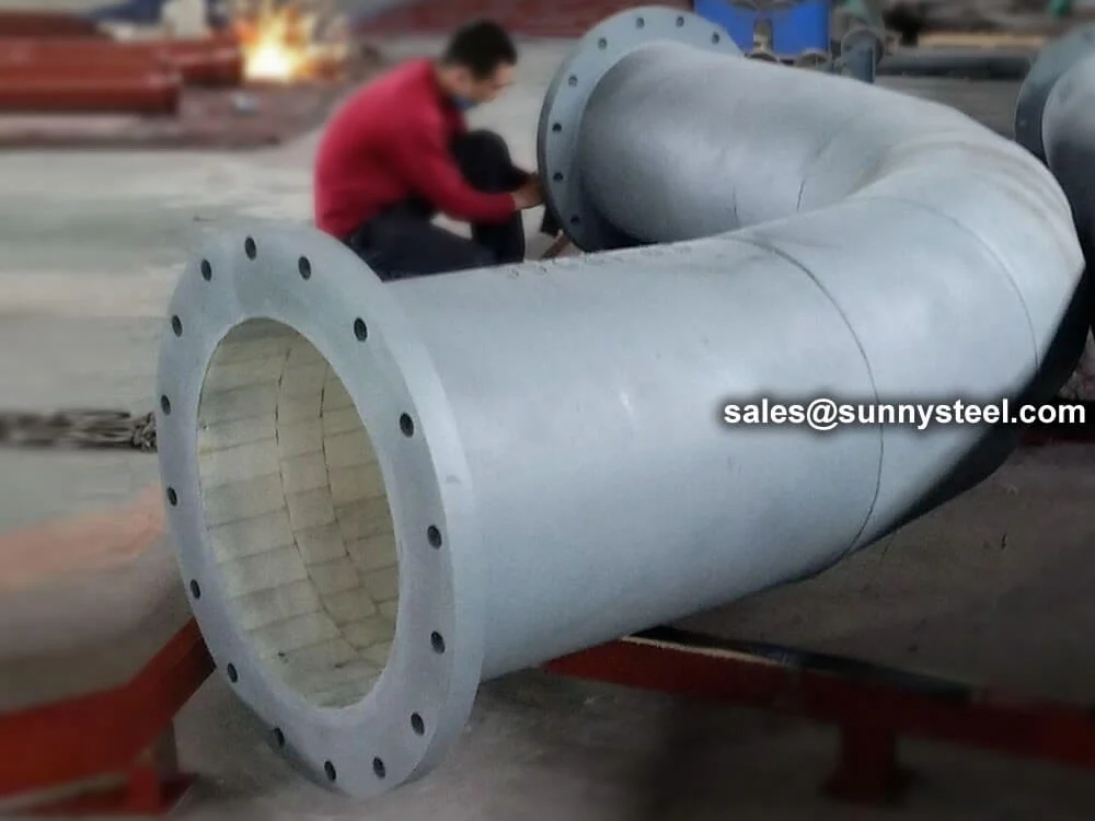 Mining Slurry Conveying Pipe Lined with Alumina Ceramic Tile Liner