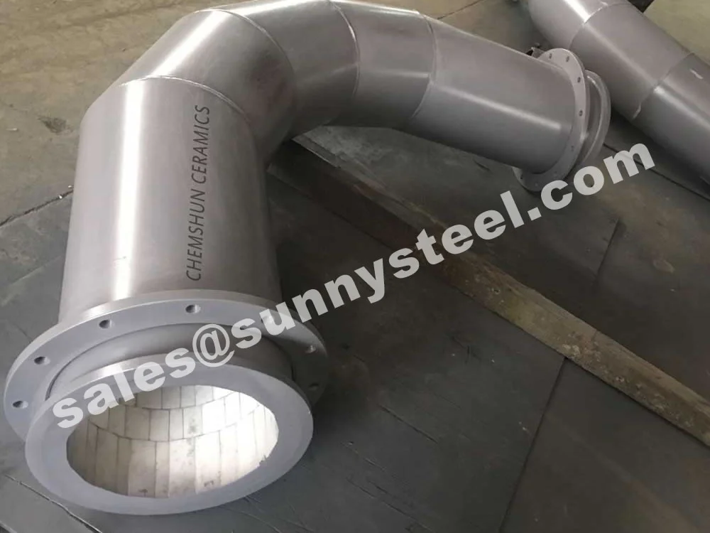 Mining Slurry Conveying Pipe Lined with Alumina Ceramic Tile Liner (Image 6)