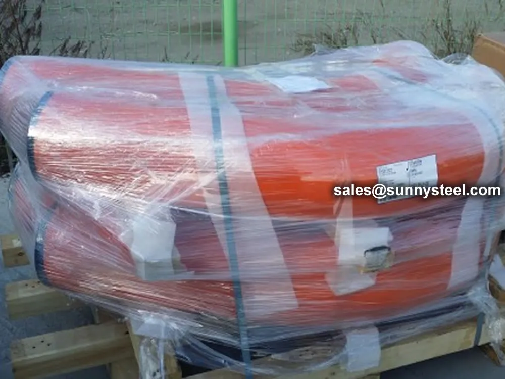 Steel frame packaging of ceramic sleeve pipe