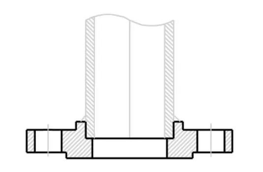 Lap joint flange with stub end