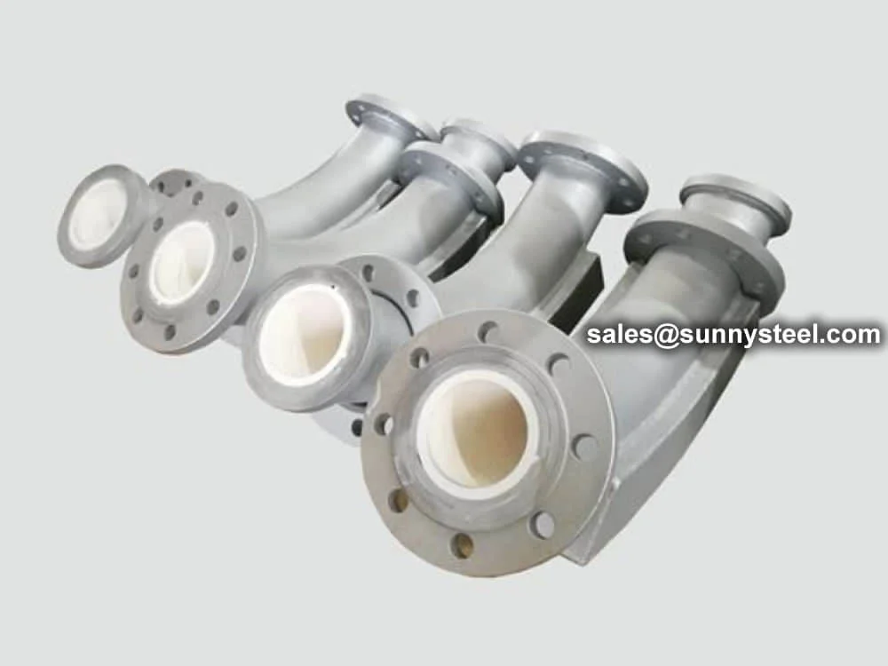 Reinforced Ceramic Sleeve Lined Elbow for Abrasive Transport