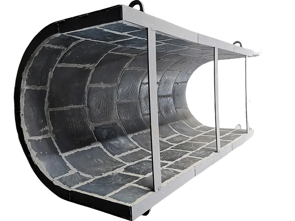 Steel-Lined Composite Cast Basalt Chute