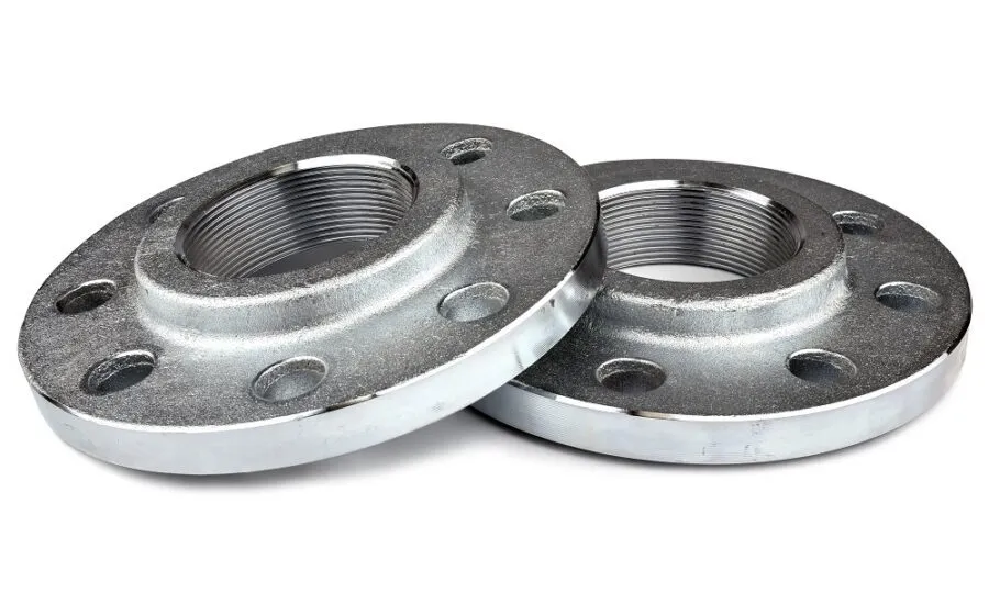 Threaded flanges applications for industrial piping systems