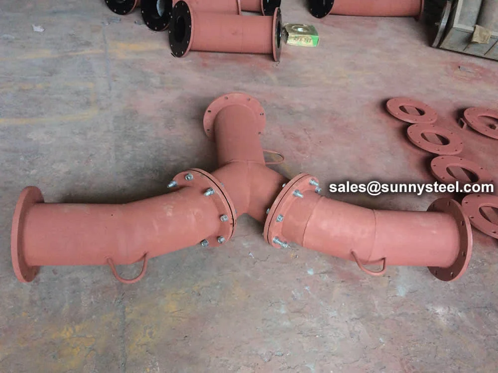 Y-Piece Cast Basalt Pipe